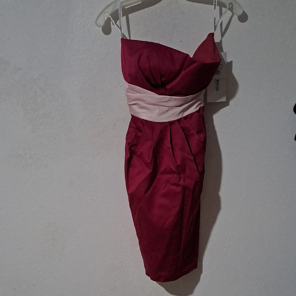 Elegant Red Strapless Dress